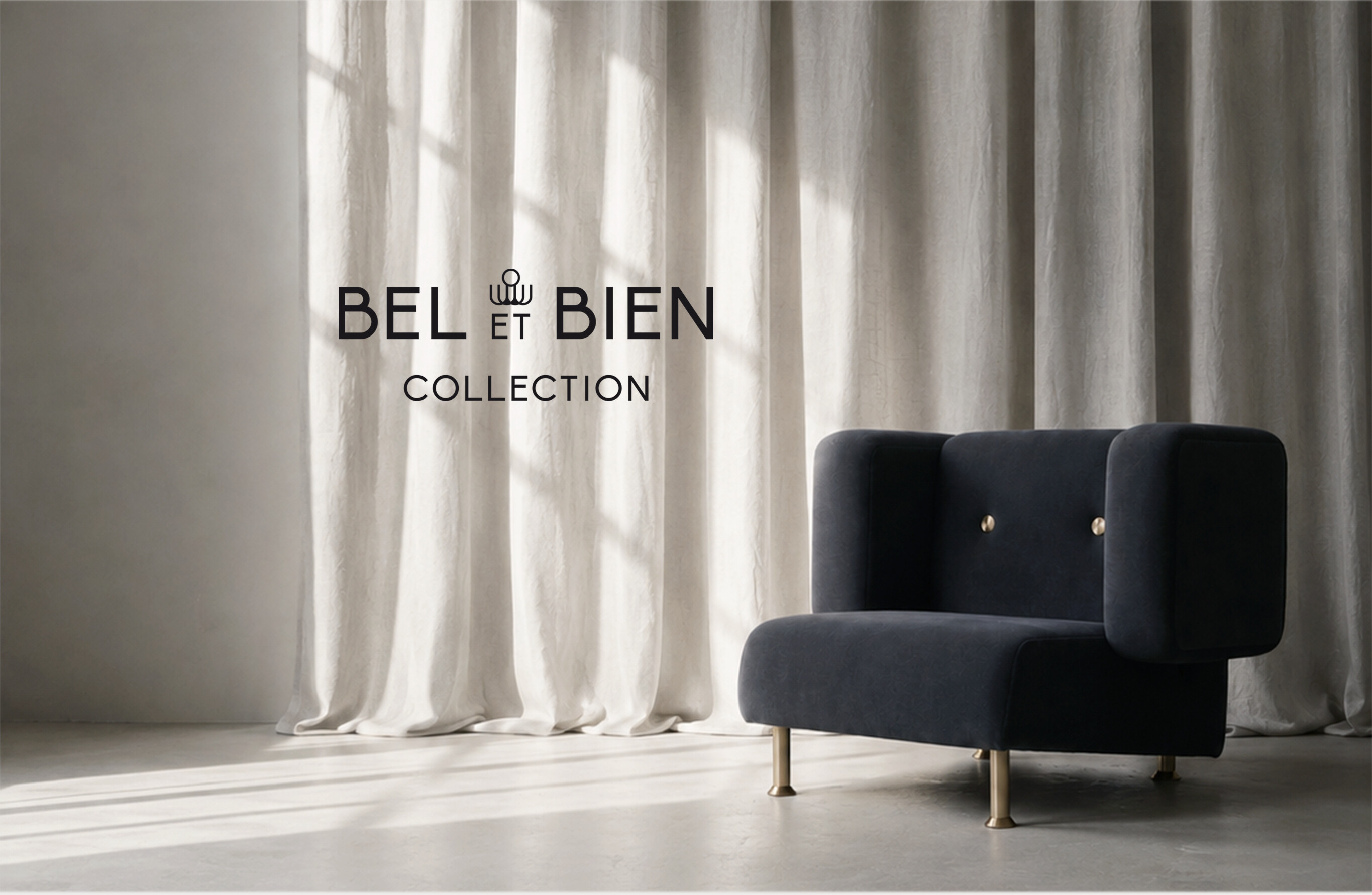 BEL ET BIEN armchair in a softly lit interior