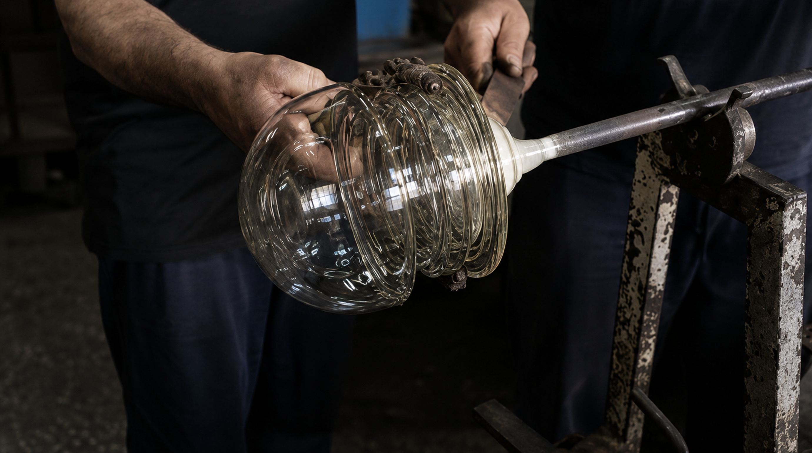 Glassmaking process for a BEL ET BIEN object