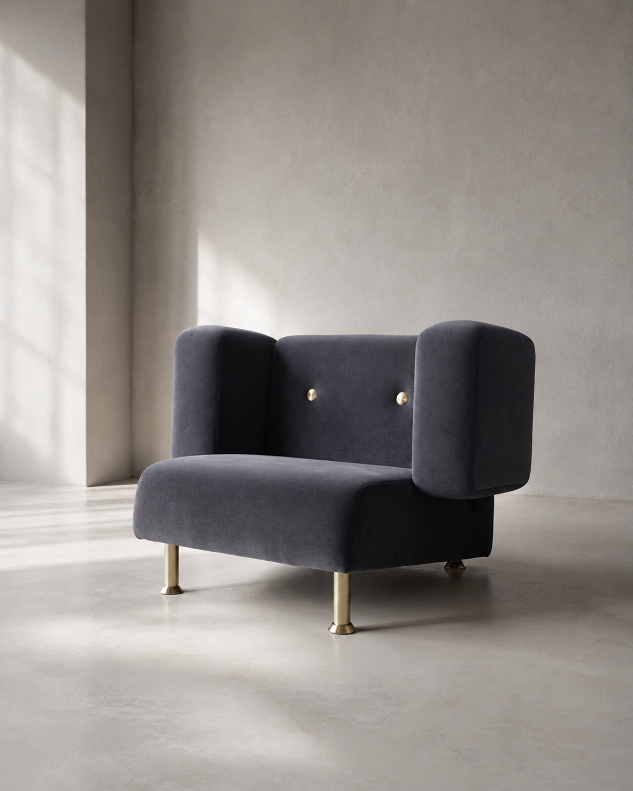 PETIT NOUNOURS armchair in deep blue upholstery